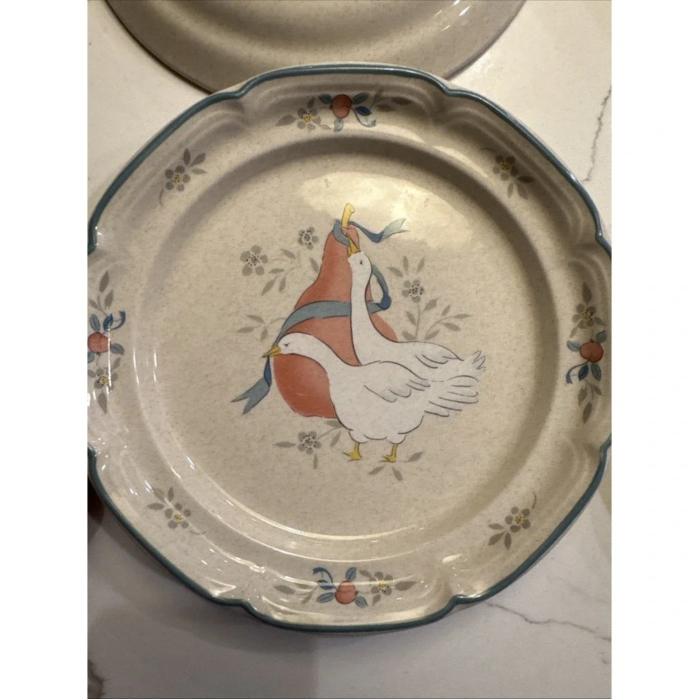 International Tableworks Marmalade Goose Stoneware Salad Plates - Set of 4